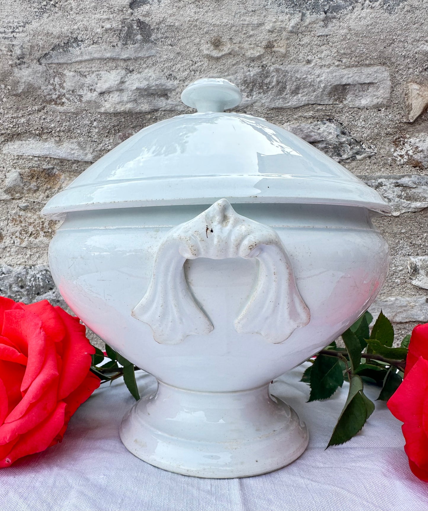 Luneville White Soup Tureen