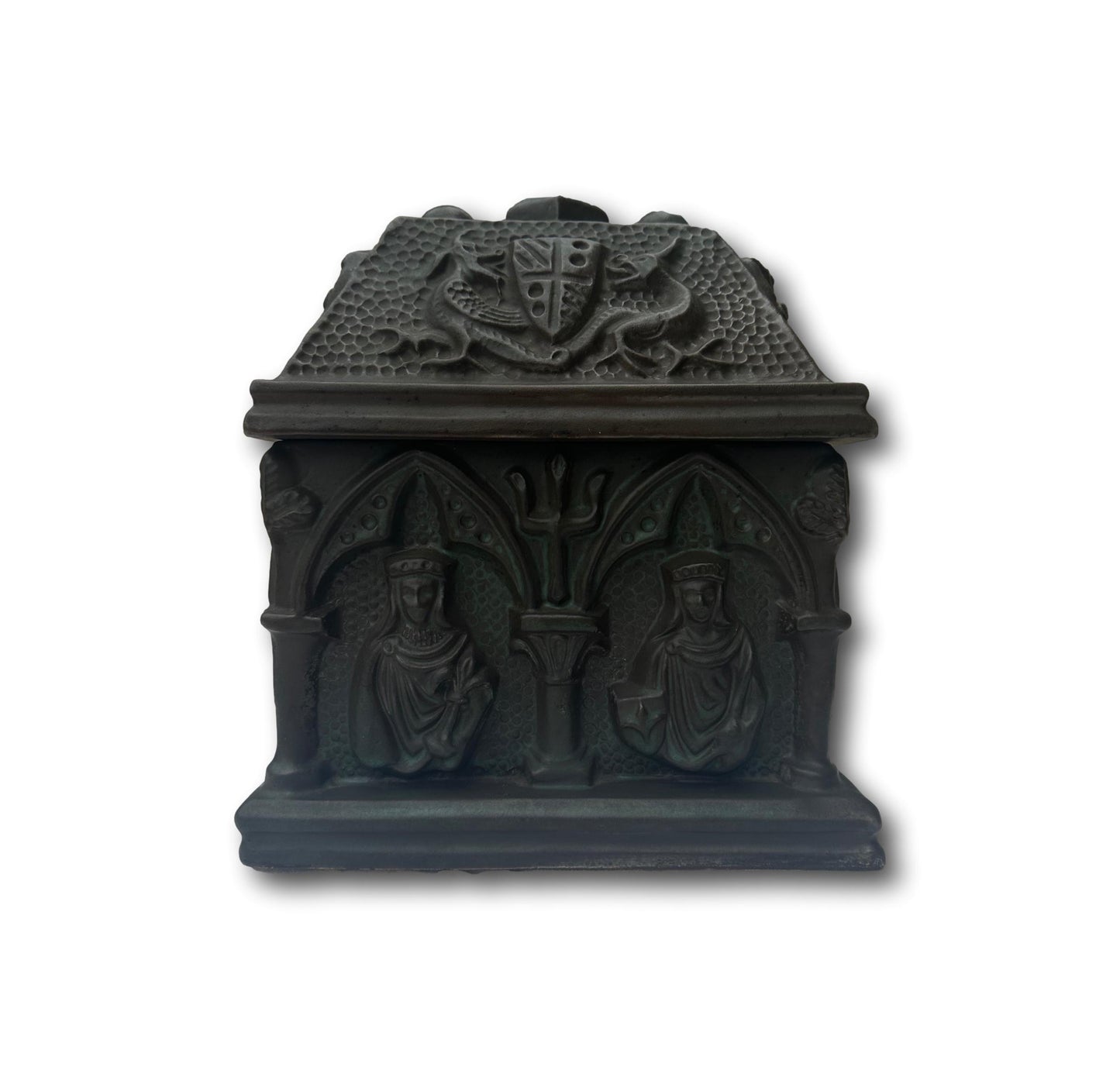 Gothic Revival Pottery Casket