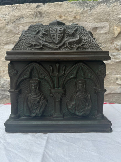 Gothic Revival Pottery Casket