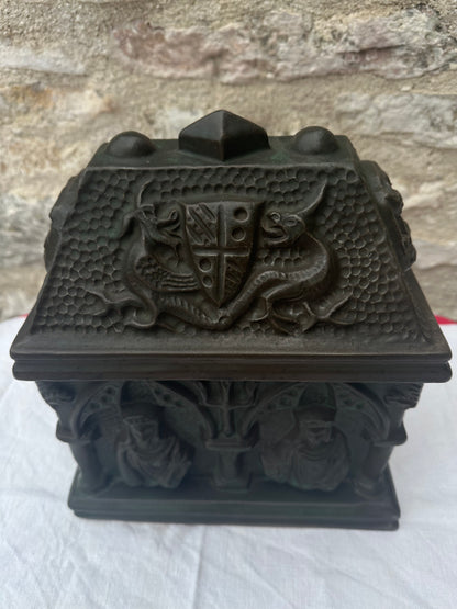 Gothic Revival Pottery Casket