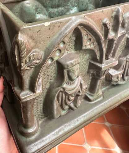 Gothic Revival Pottery Casket