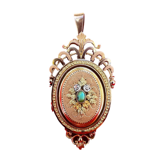 Rare Locket with Turquoise