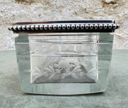 Crystal and Silver Lidded Box