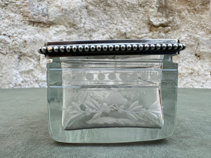 Crystal and Silver Lidded Box