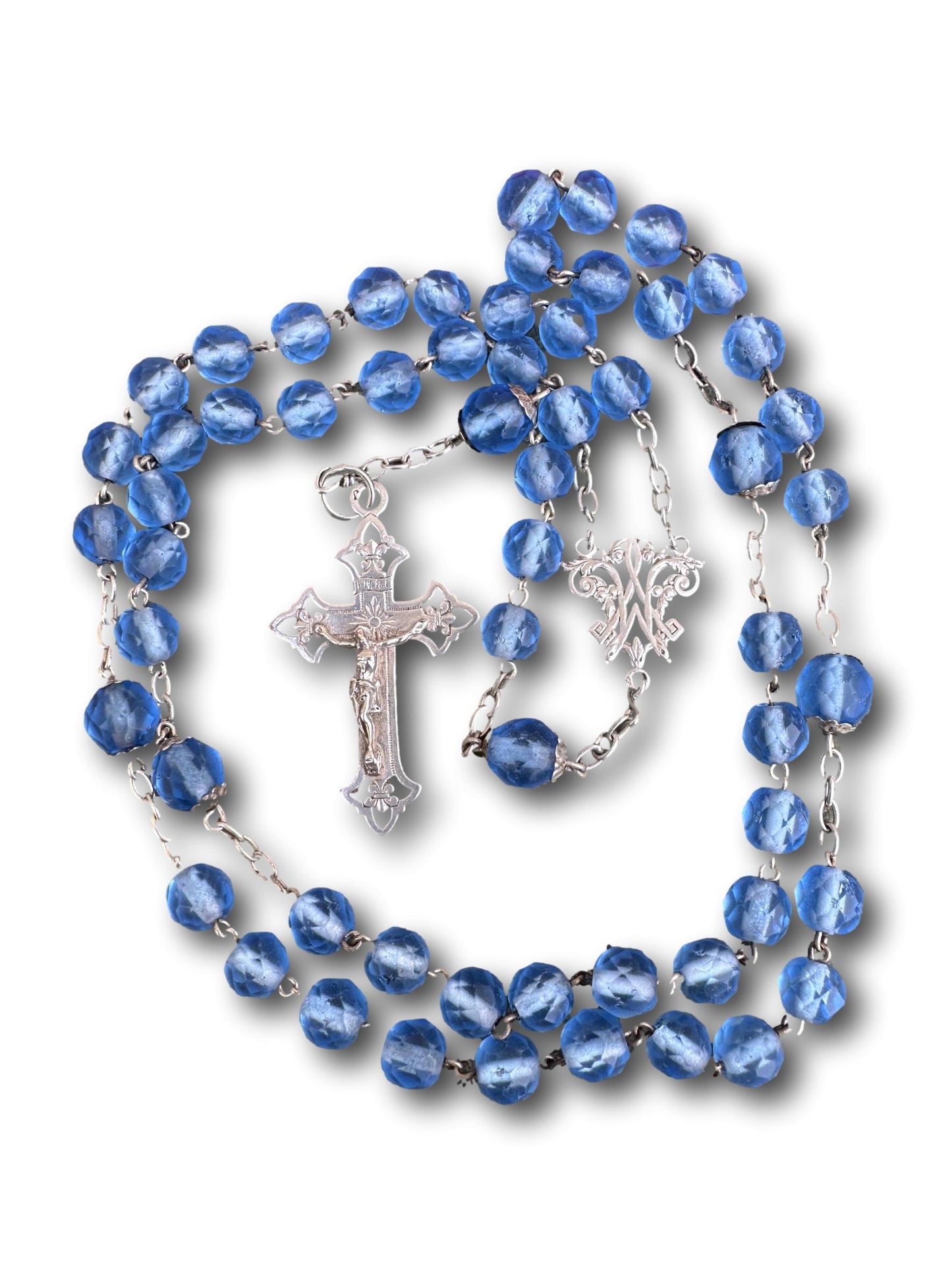 Blue Silver Rosary