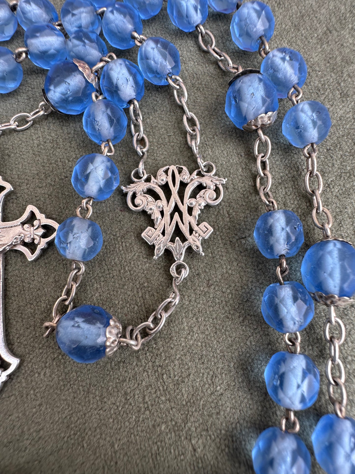 Blue Silver Rosary