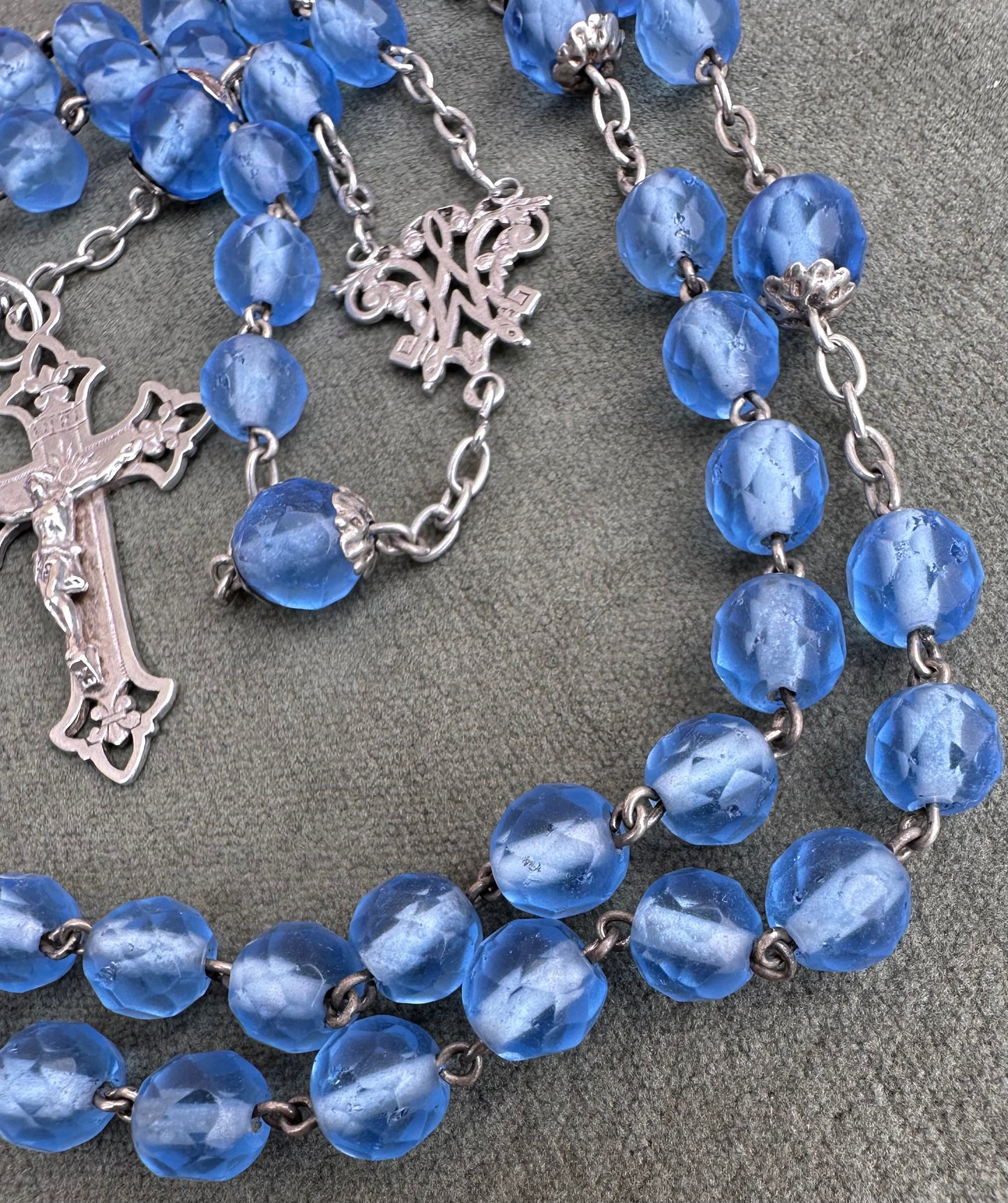 Blue Silver Rosary