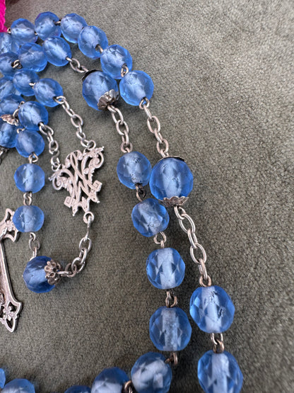 Blue Silver Rosary