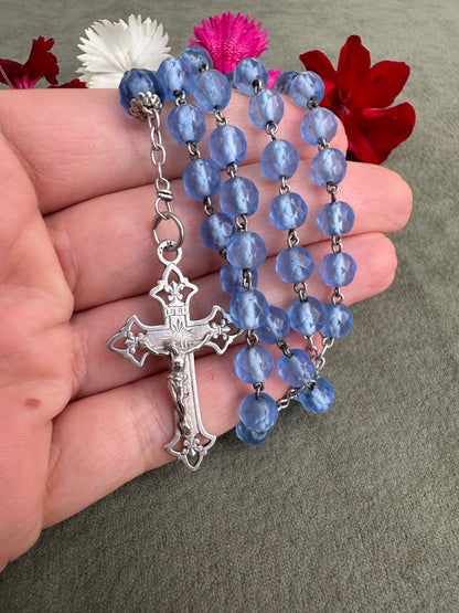 Blue Silver Rosary