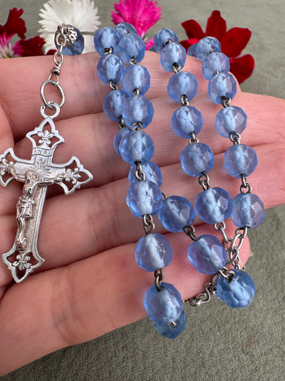 Blue Silver Rosary