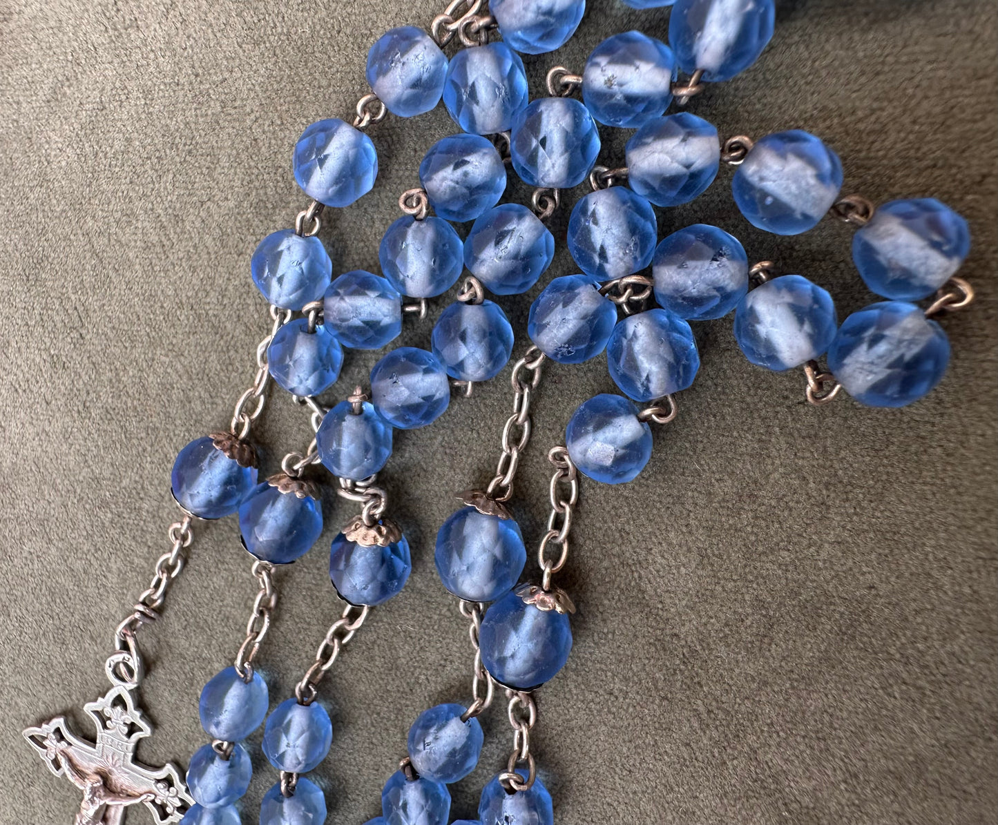 Blue Silver Rosary