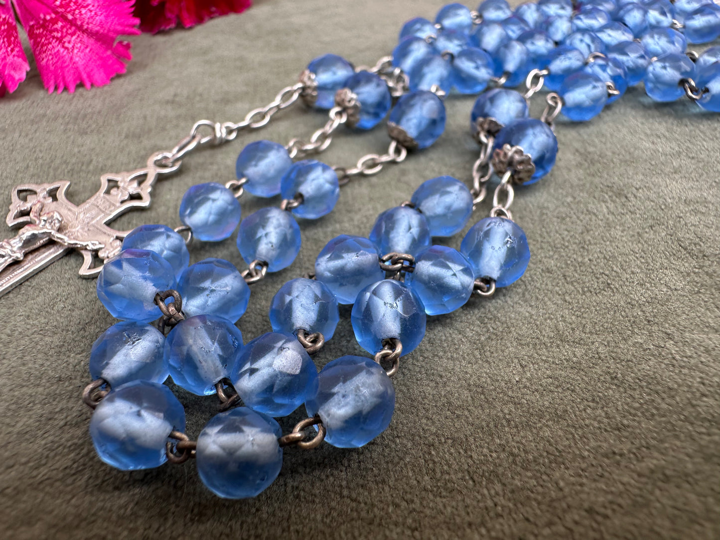 Blue Silver Rosary