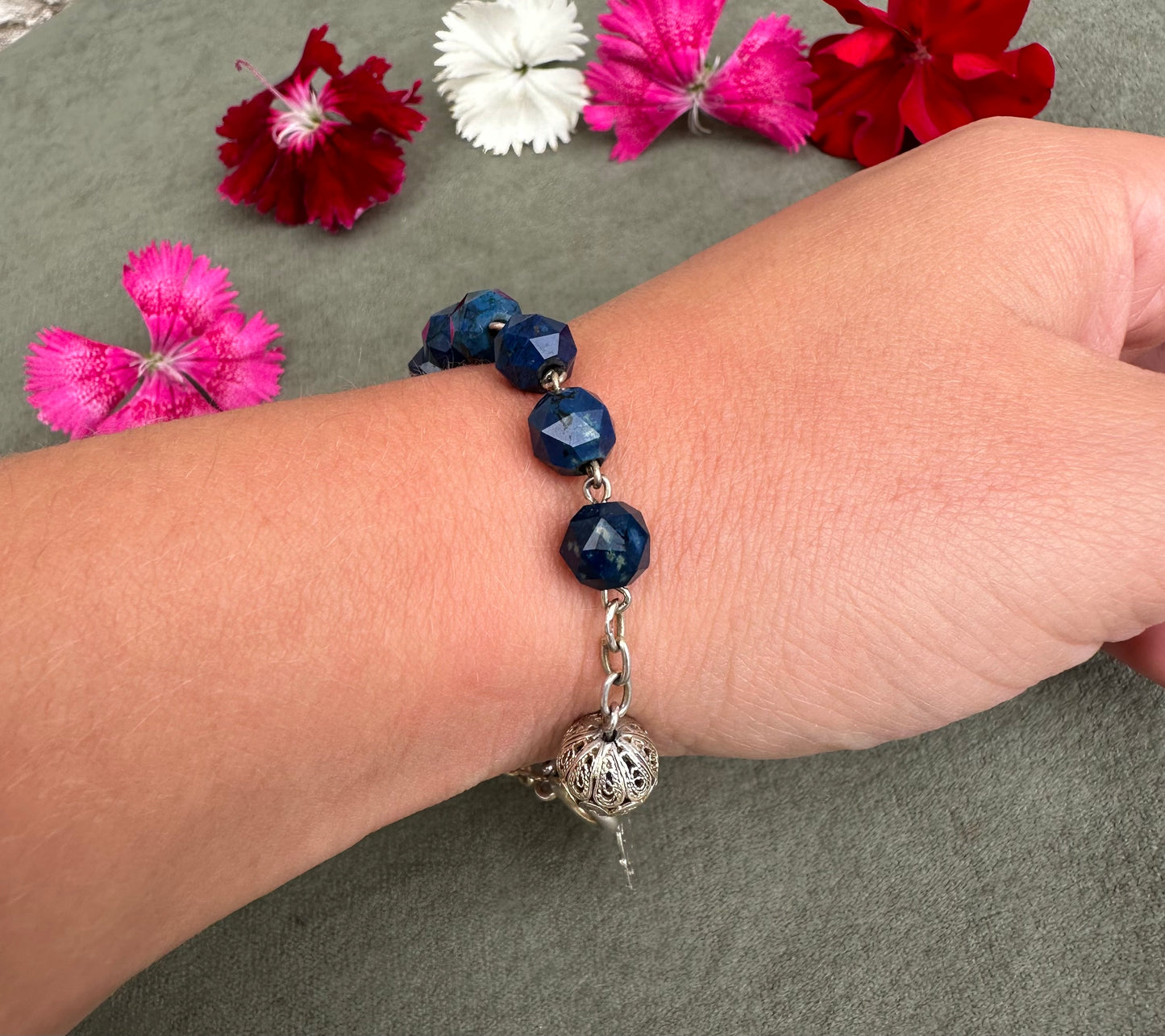 Lapis lazuli Filigree Bracelet