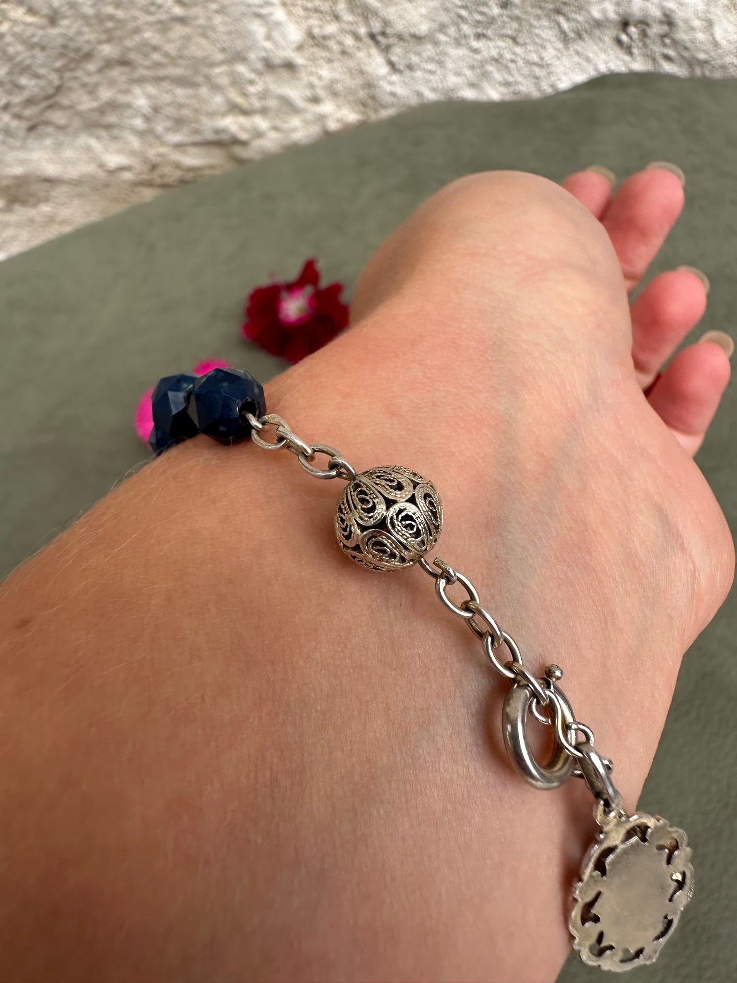 Lapis lazuli Filigree Bracelet