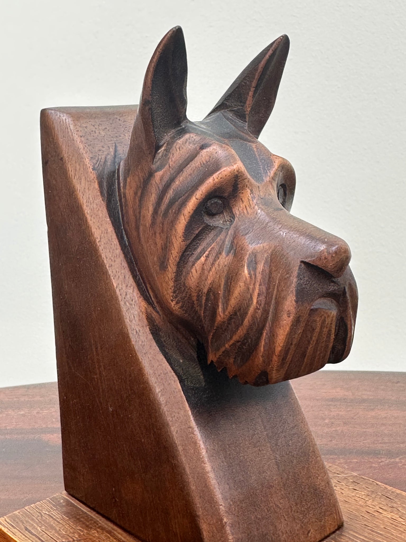 Art Deco Scottish Terrier Wooden Bookends