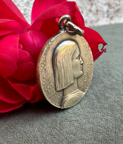 Bronze St Joan of Arc pendant