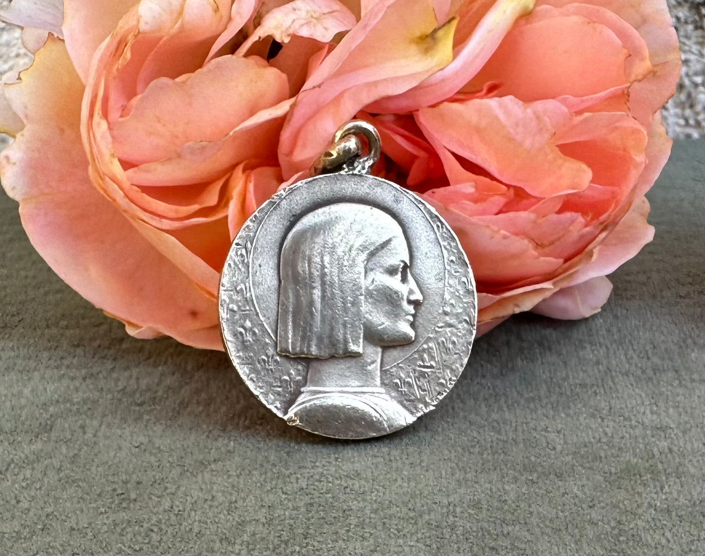 Bronze St Joan of Arc pendant