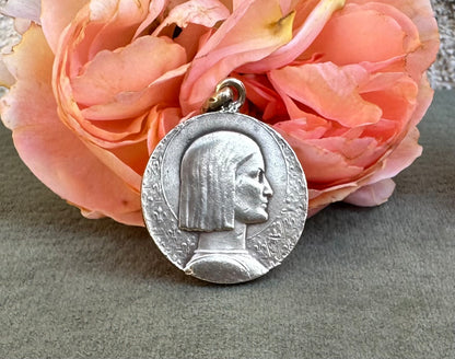 Bronze St Joan of Arc pendant