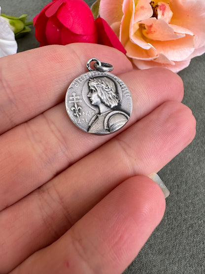 Silver St Joan of Arc Pendant