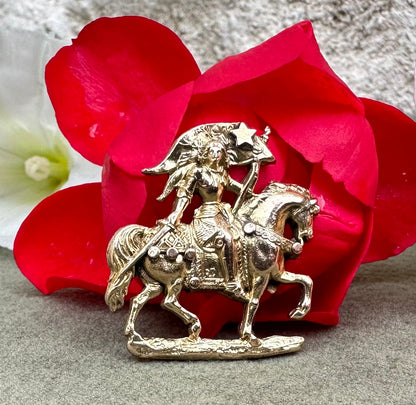 St Joan of Arc on Horseback Brooch