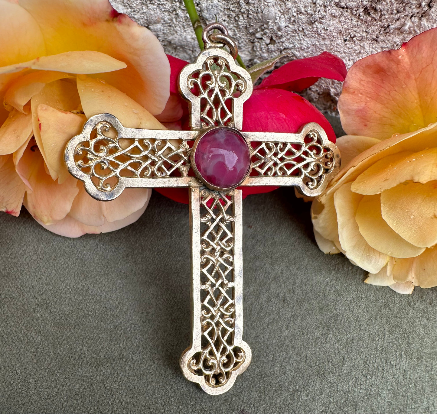 Byzantine Design Cross Pendant