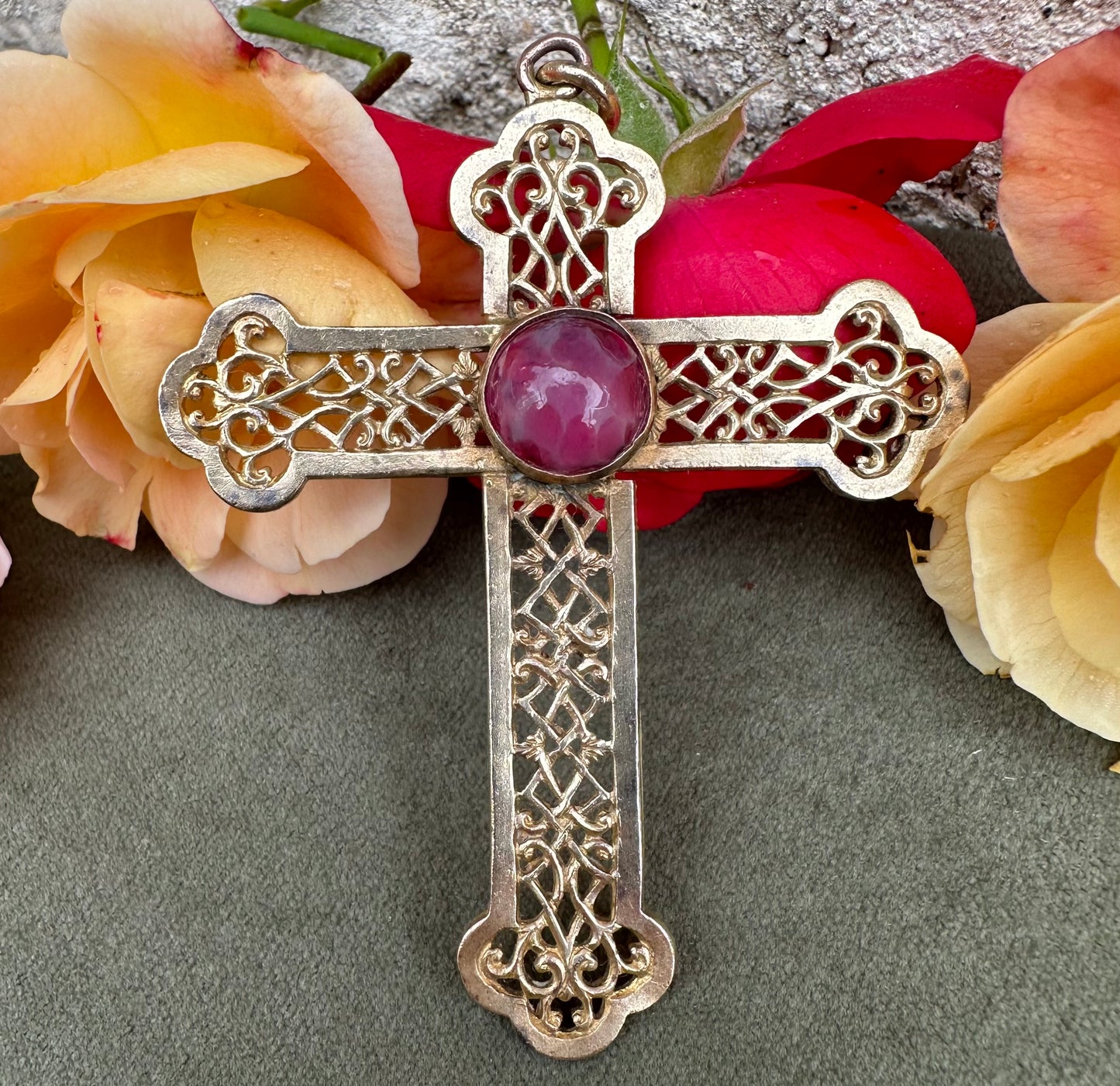 Byzantine Design Cross Pendant