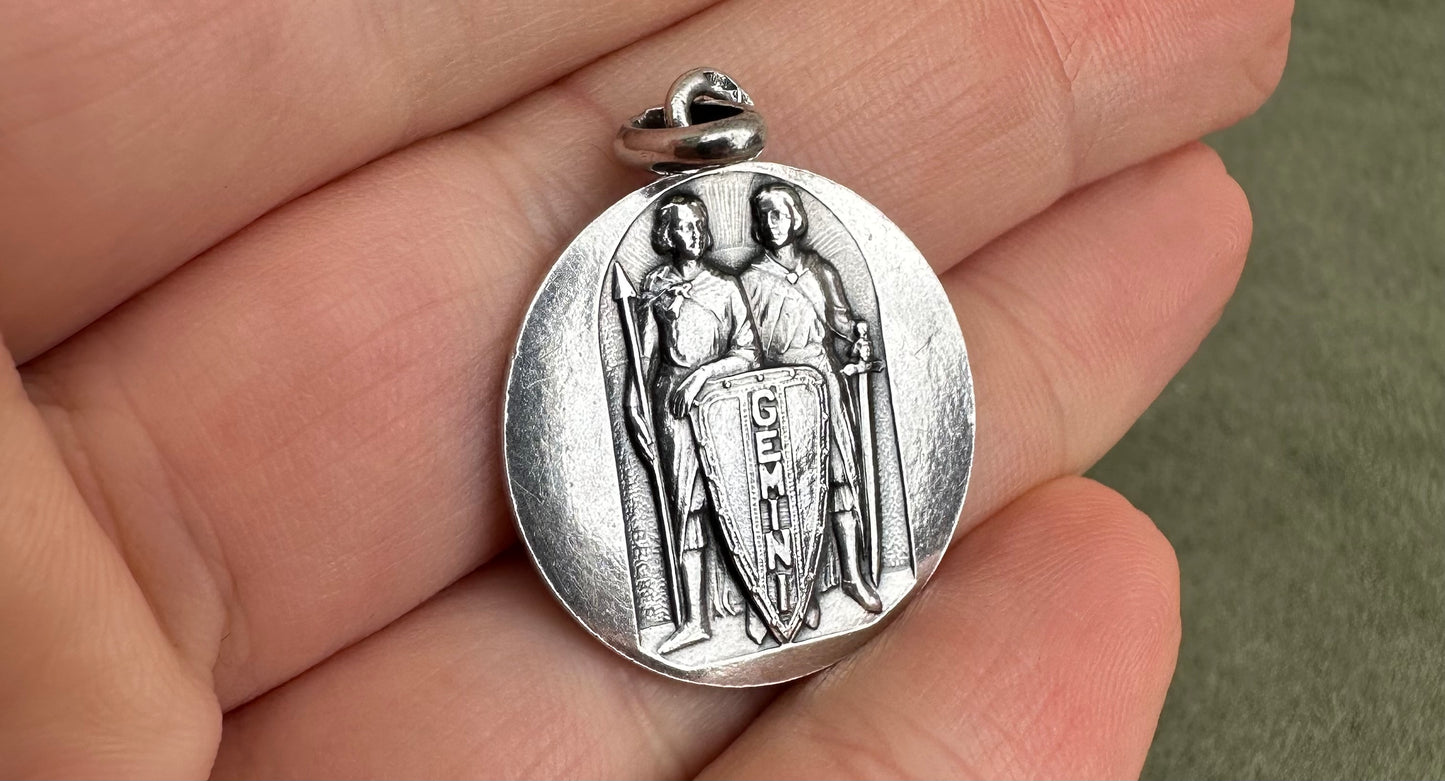 Silver Gemini Pendant by Becker