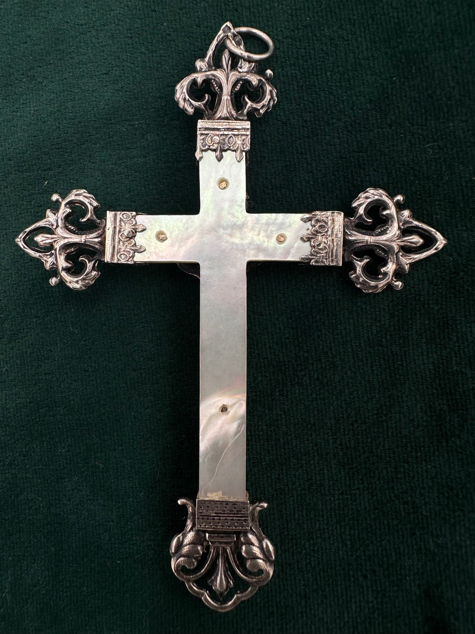 Mother of Pearl Sterling Silver Cross