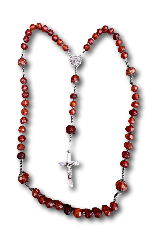 Amber Rosary with Reliquary