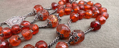 Amber Rosary with Reliquary