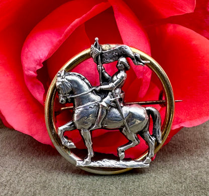 St Joan of Arc openwork Brooch