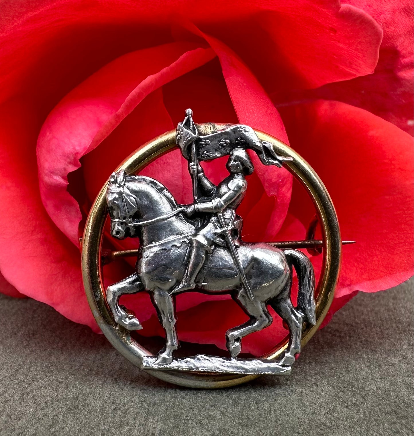 St Joan of Arc openwork Brooch