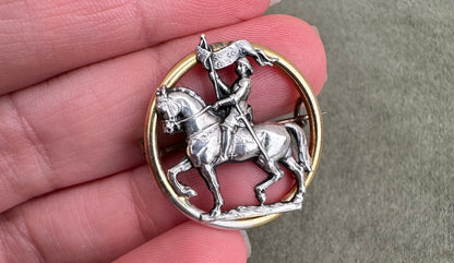 St Joan of Arc openwork Brooch