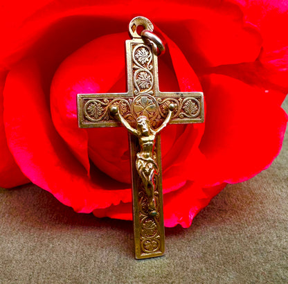 Gold Silver Cross Pendant