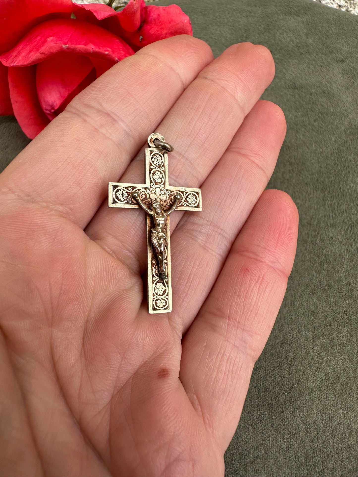 Gold Silver Cross Pendant