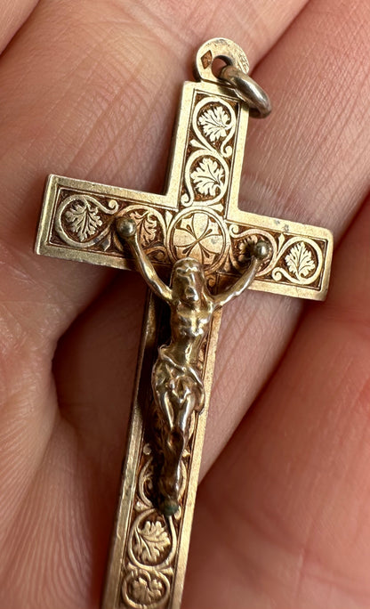 Gold Silver Cross Pendant