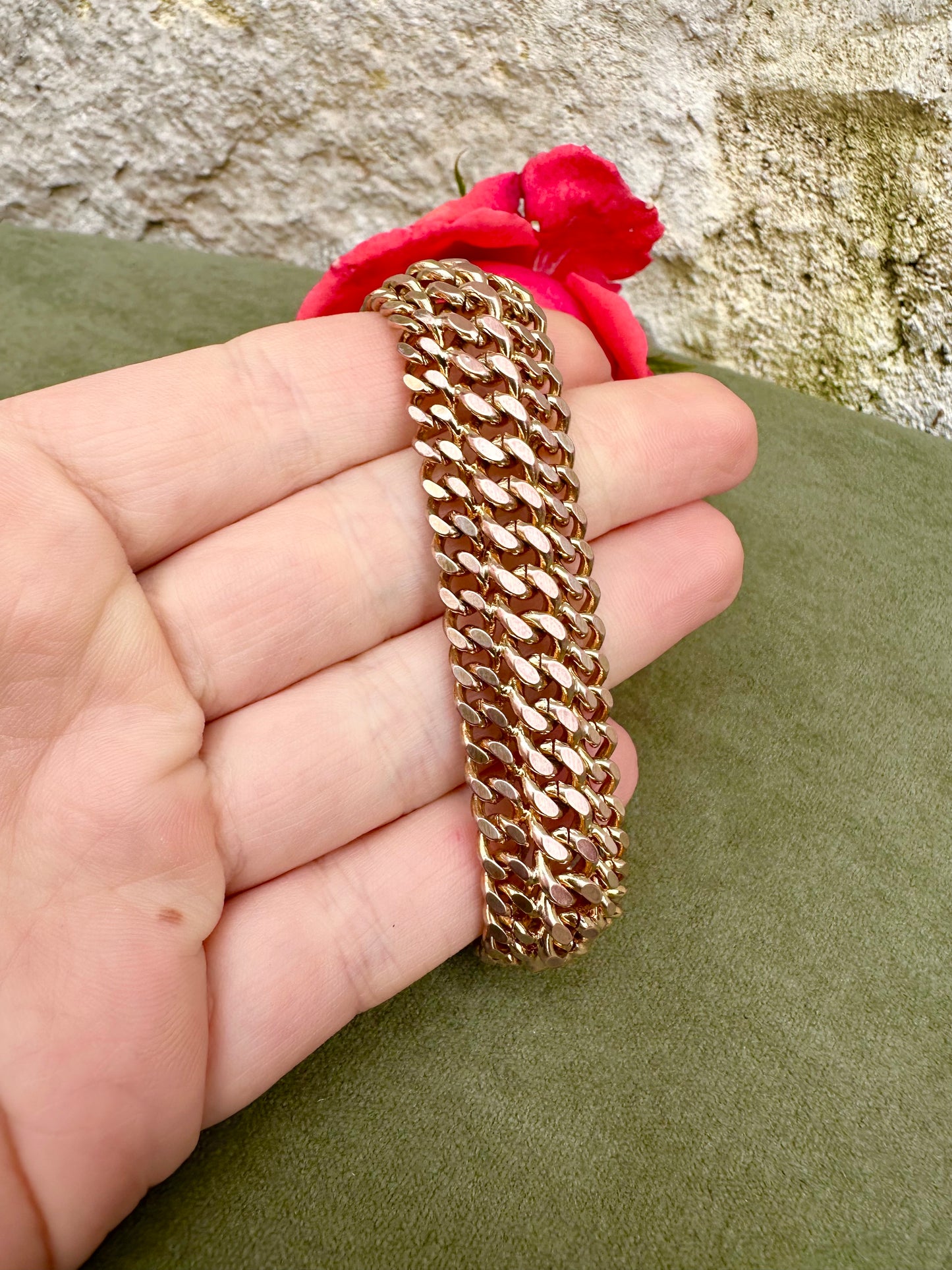 Gold Filled Curb Link Chain Bracelet