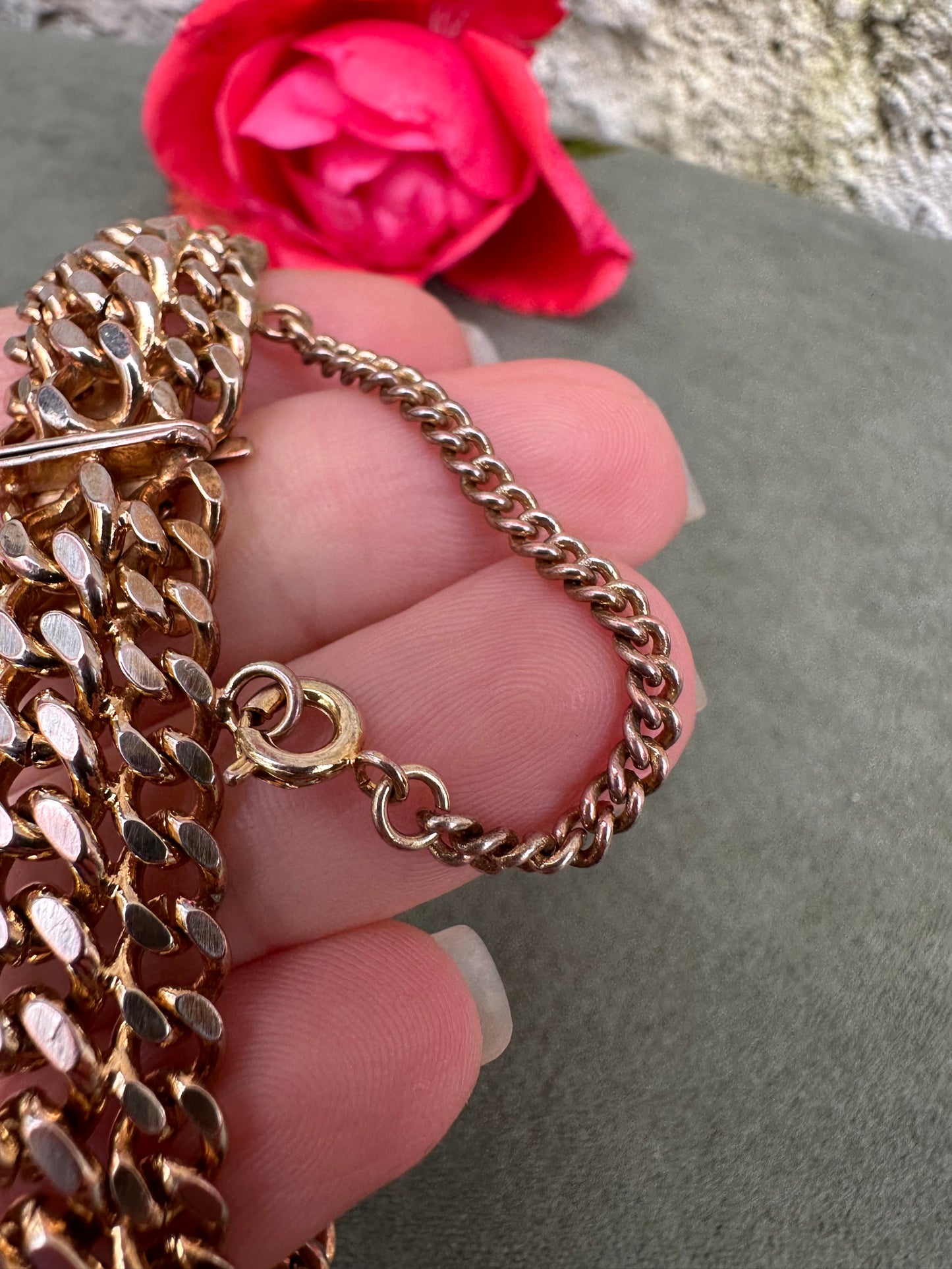 Gold Filled Curb Link Chain Bracelet