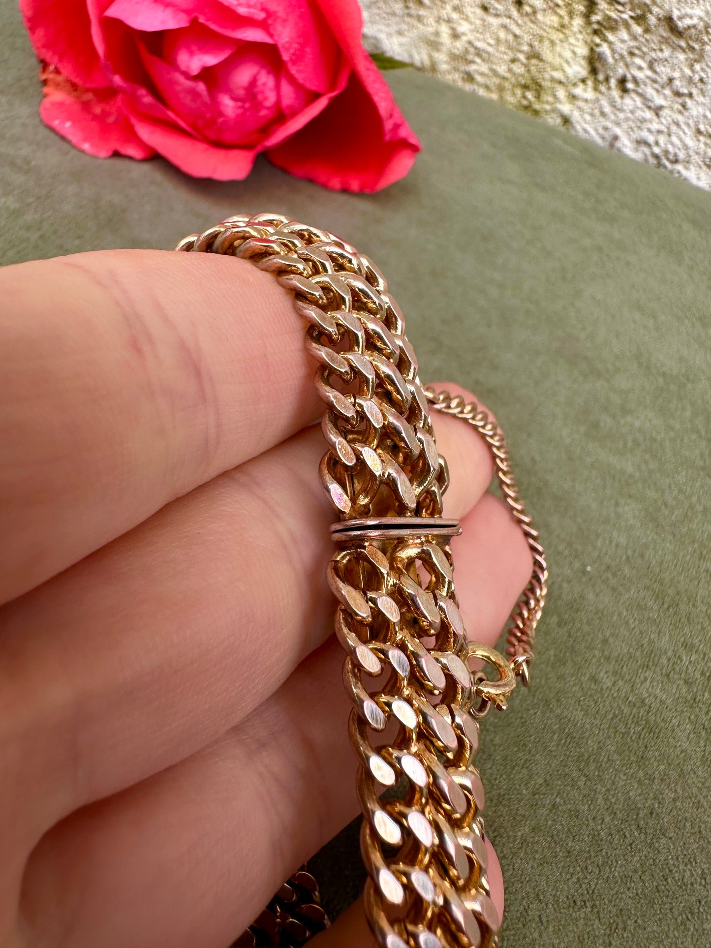 Gold Filled Curb Link Chain Bracelet