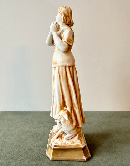 Saint Joan of Arc Listening the Voices Porcelain Statue