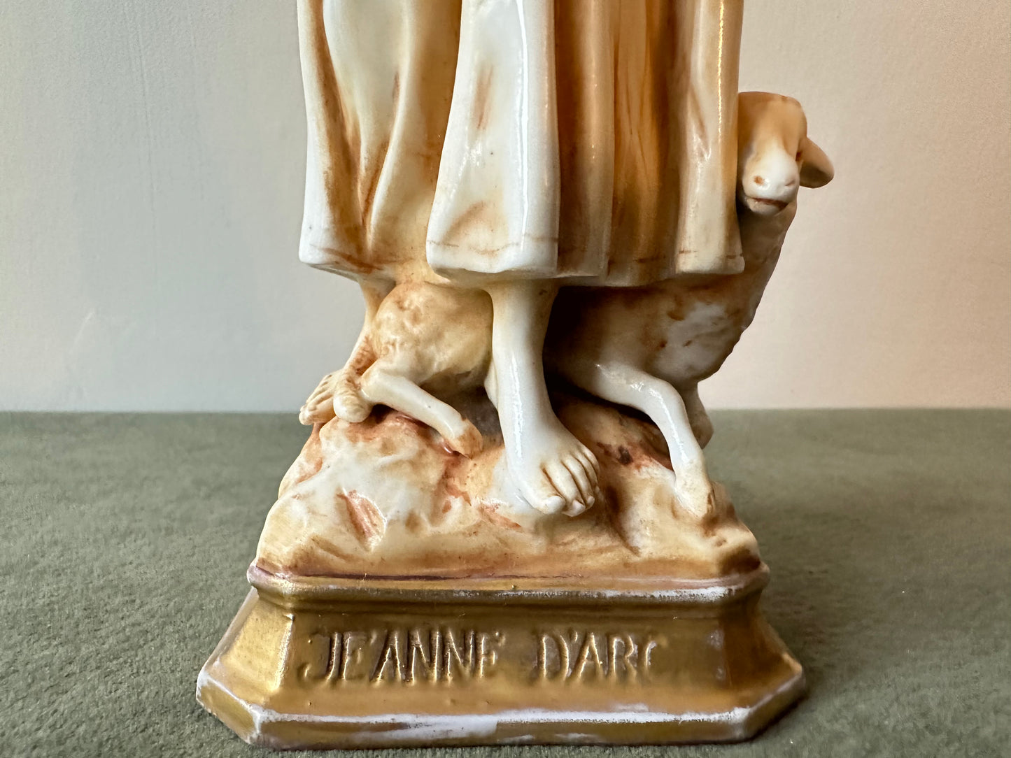 Saint Joan of Arc Listening the Voices Porcelain Statue