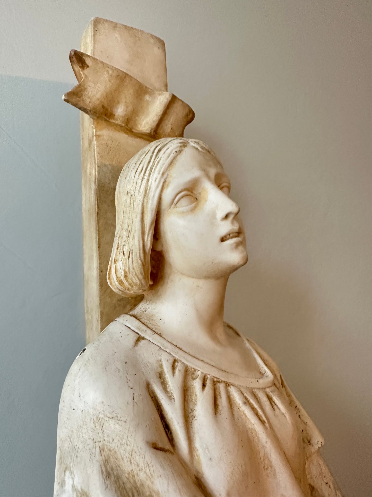 St Joan of Arc on the Stake Statue by Pieraccini Pelissier