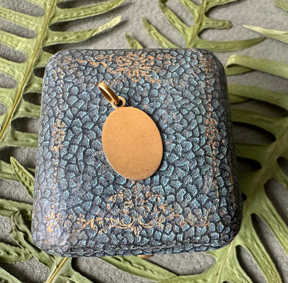 Blue Enamels and 18K Gold Pendant