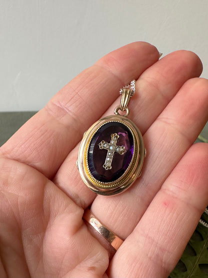 Amethyst Photo Locket