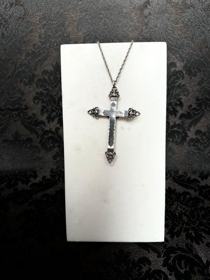 Mother of Pearl and Silver Cross