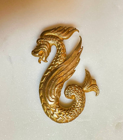 Vintage Dragon Pin Brooch