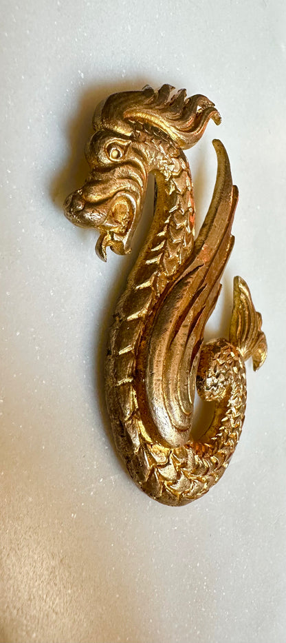 Vintage Dragon Pin Brooch