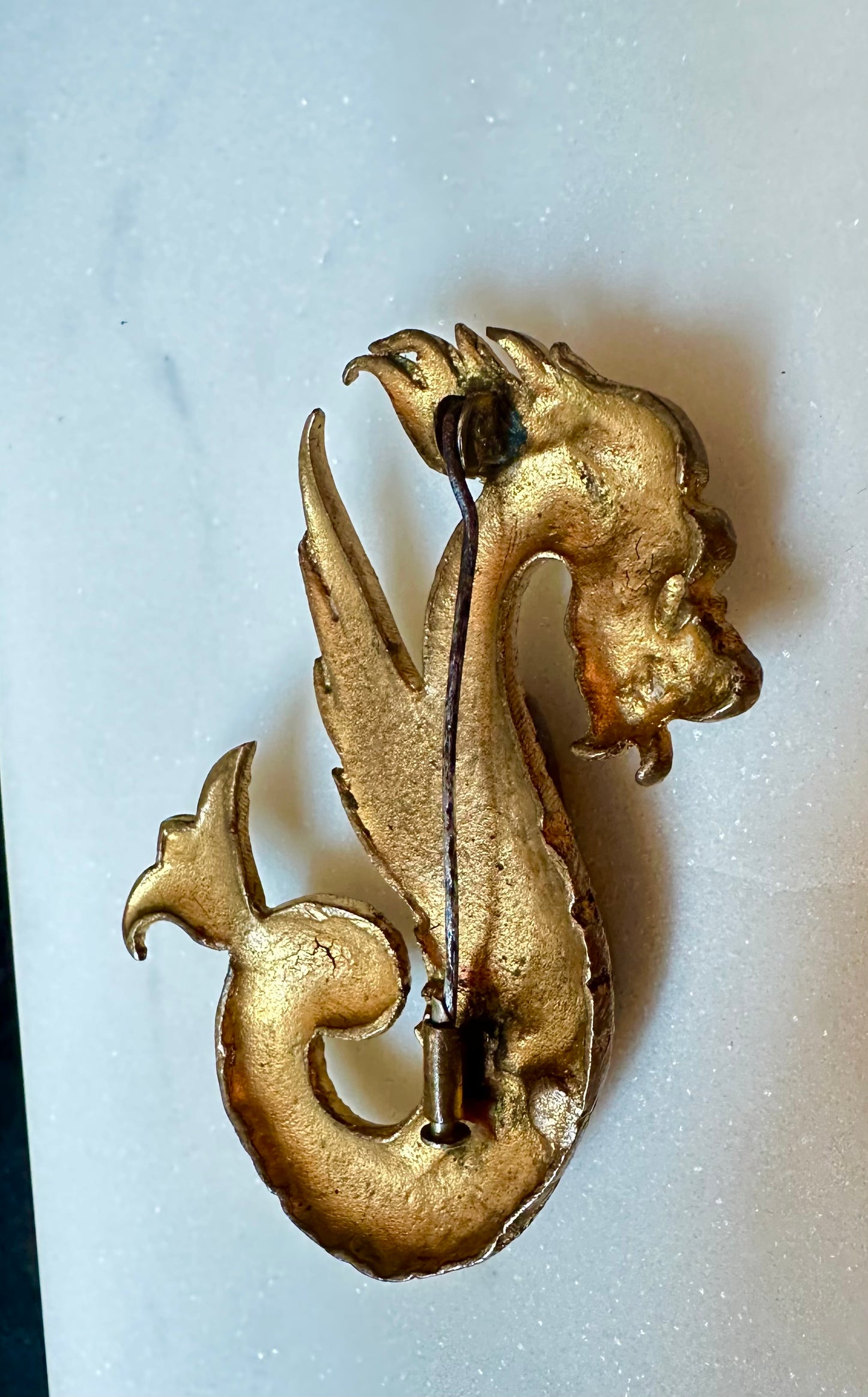 Vintage Dragon Pin Brooch