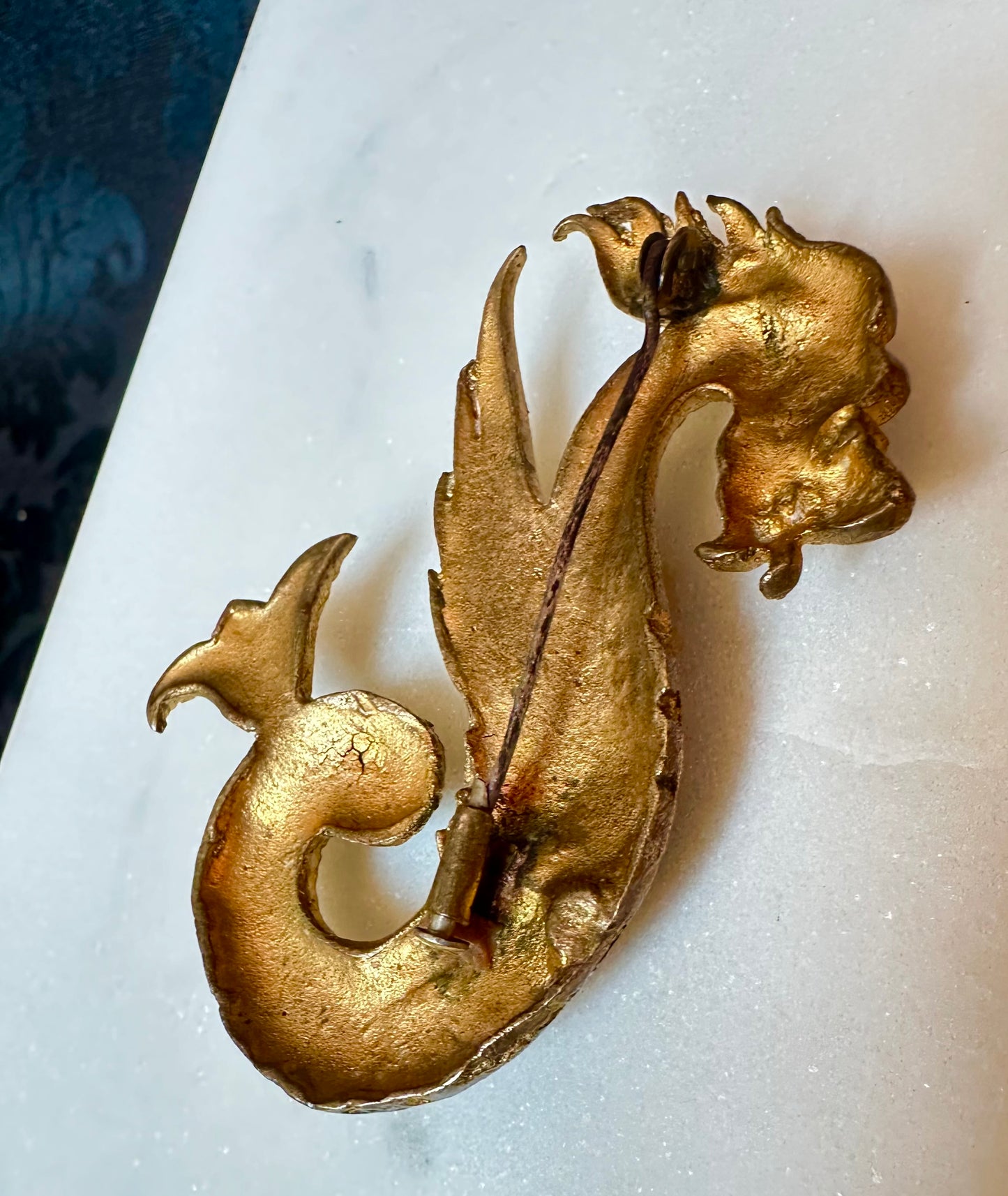 Vintage Dragon Pin Brooch