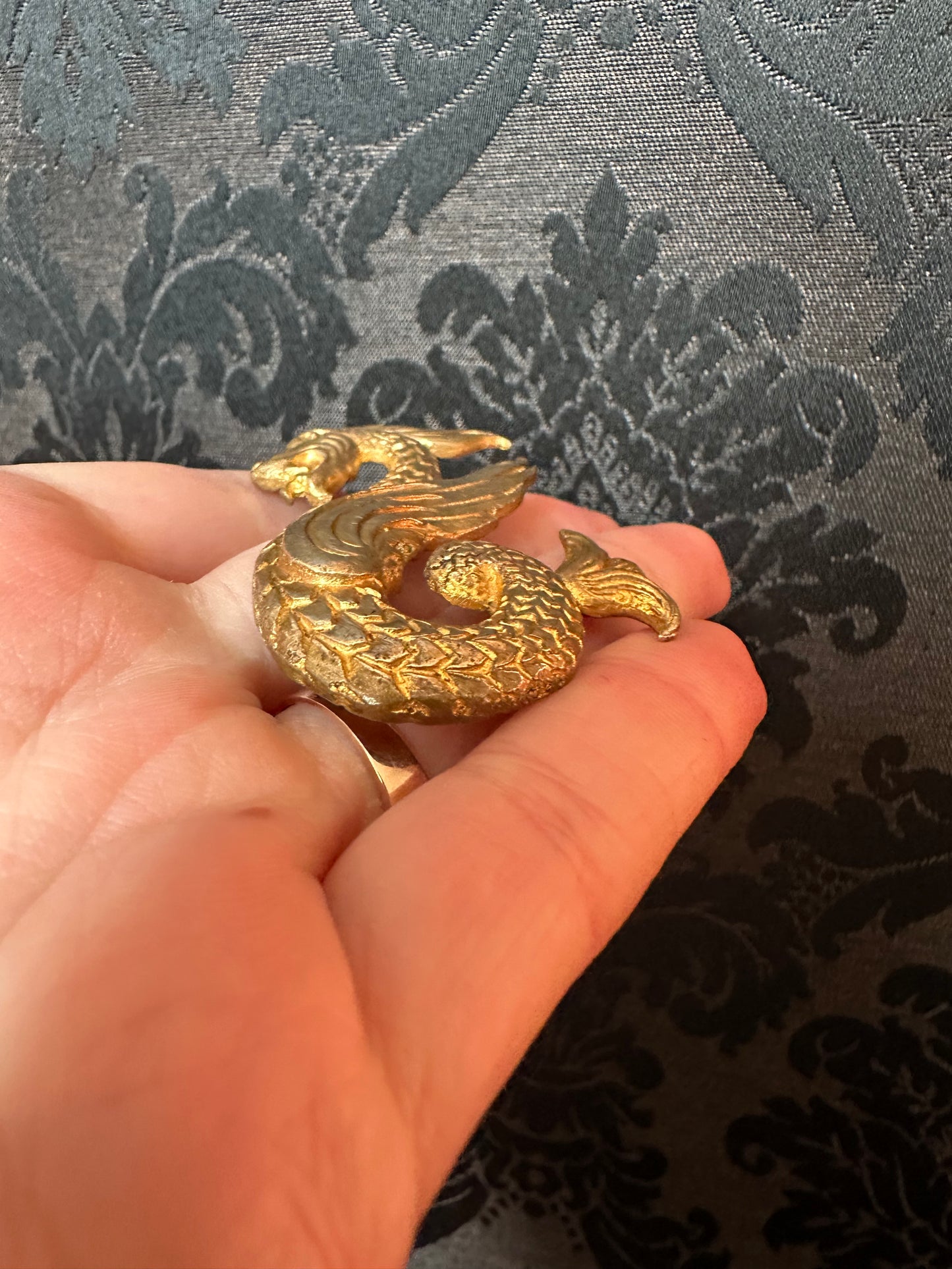 Vintage Dragon Pin Brooch